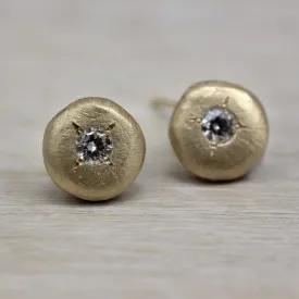 3mm Ancient Diamond Post Earrings