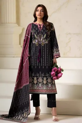 3PC Printed Unstitched Lawn Suit KLA-2743