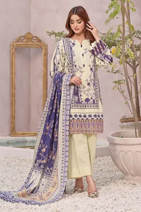 3PC Unstitched Khaddar Suit KKH-2345