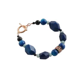 Barse Dusky Blue Beaded Bracelet