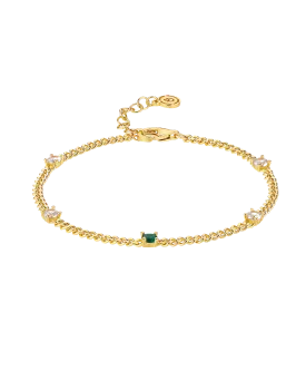 Birthstone Bracelet May 18ct Gold Plated