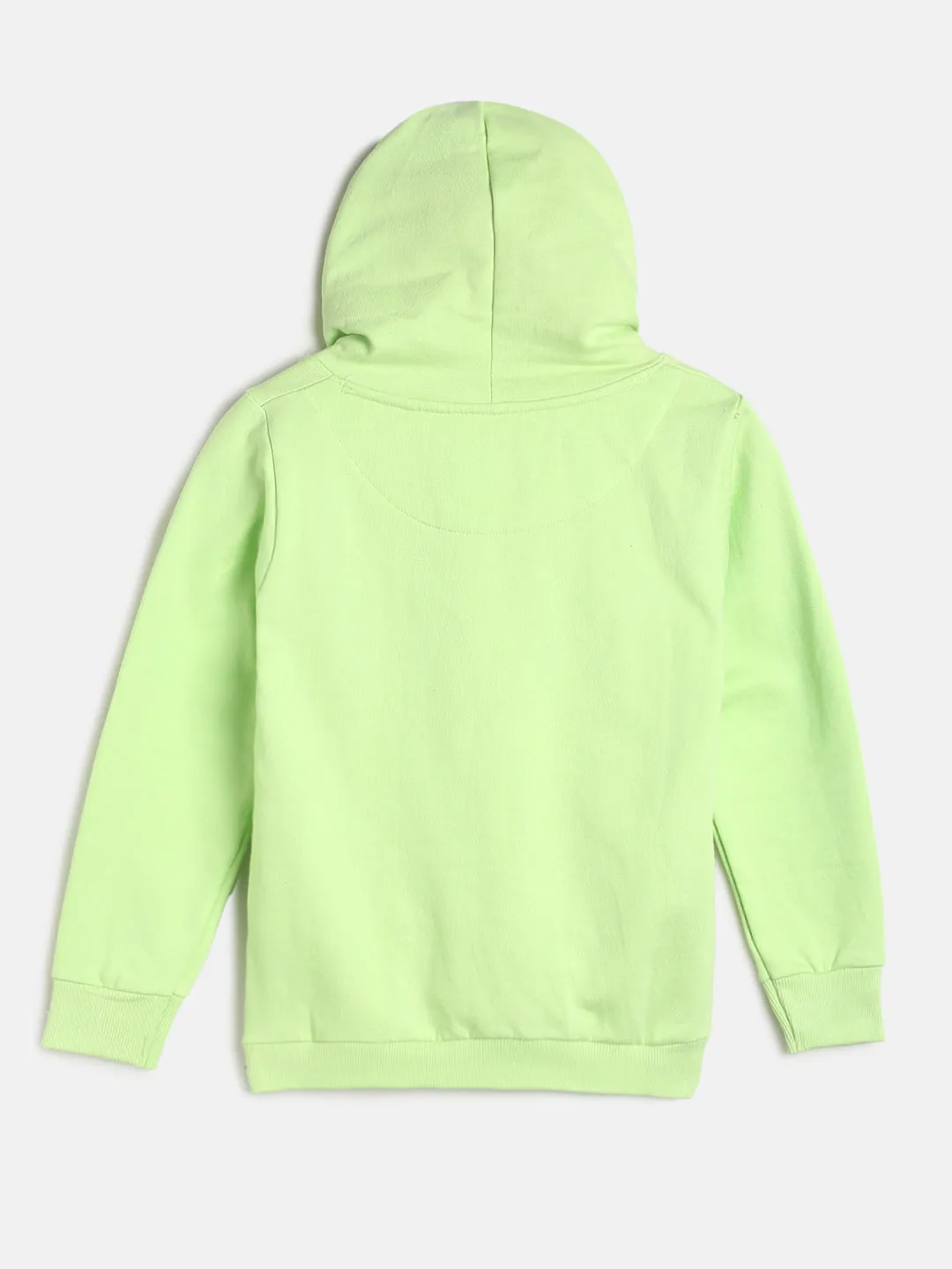 Boys Neon Green Printed Sweatshirt