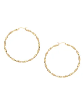 Carlton London Gold Plated Circular Hoop Earring For Women