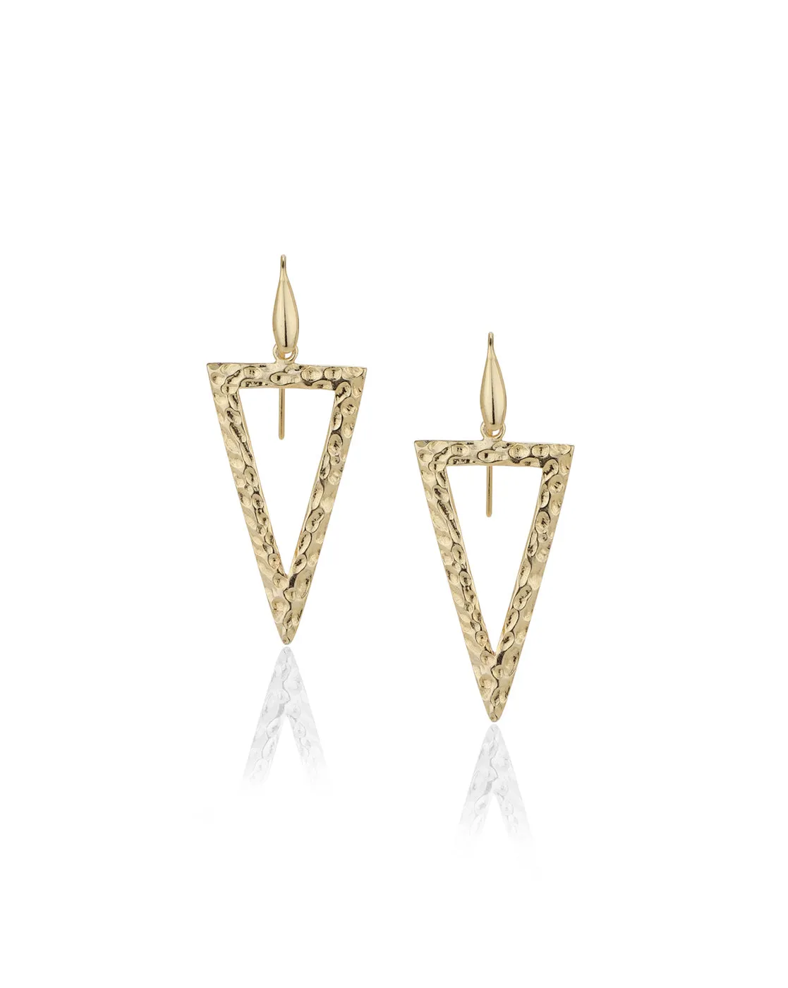 Carlton London Gold Plated Triangular Drop Earring For Women