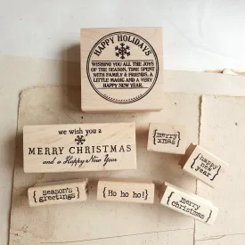 Seasonal Greetings Series - Premium Quality Rubber Stamp by CatslifePress