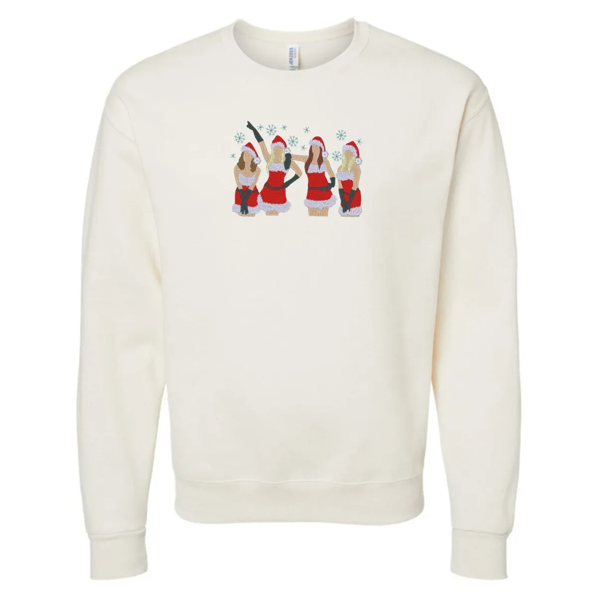 'Christmas Mean Girls' Embroidered Crewneck Sweatshirt