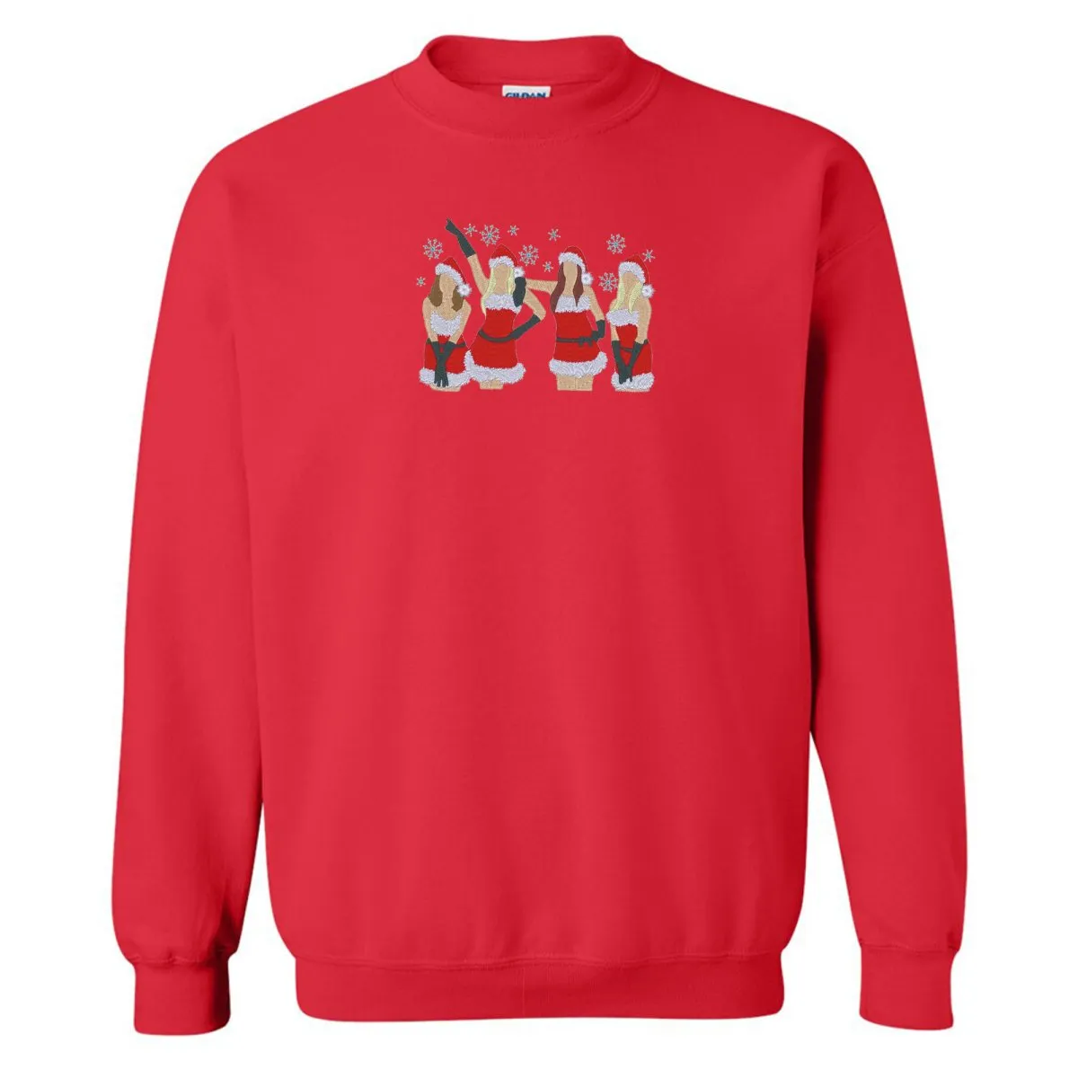 'Christmas Mean Girls' Embroidered Crewneck Sweatshirt