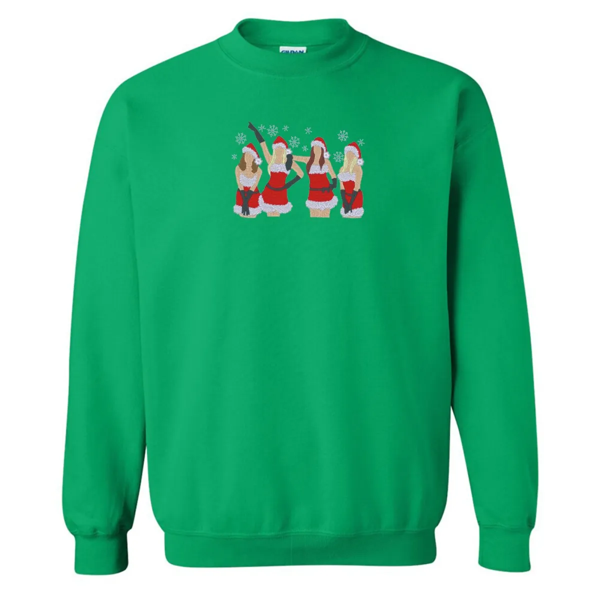 'Christmas Mean Girls' Embroidered Crewneck Sweatshirt