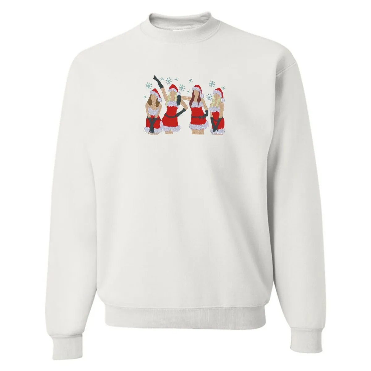 'Christmas Mean Girls' Embroidered Crewneck Sweatshirt