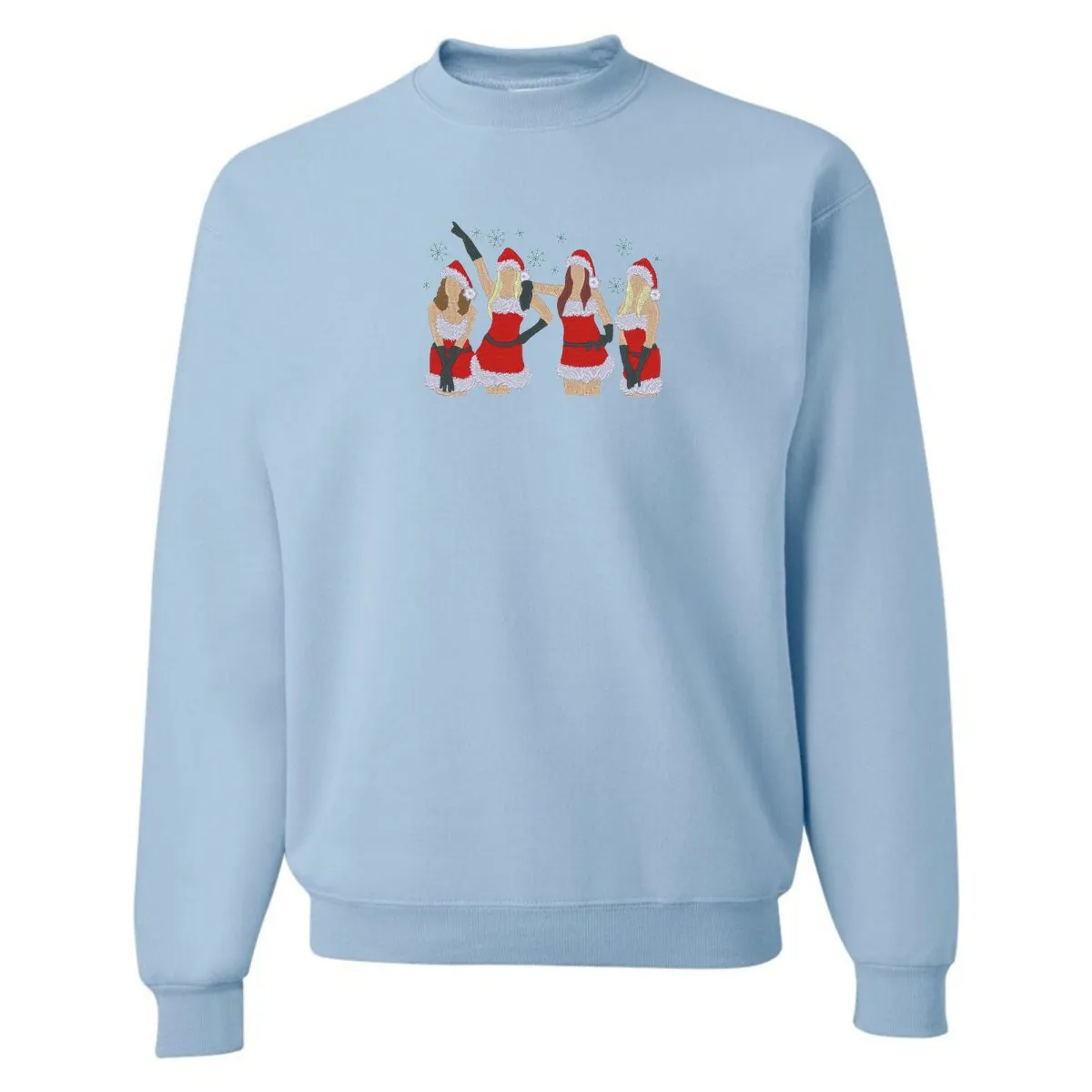 'Christmas Mean Girls' Embroidered Crewneck Sweatshirt