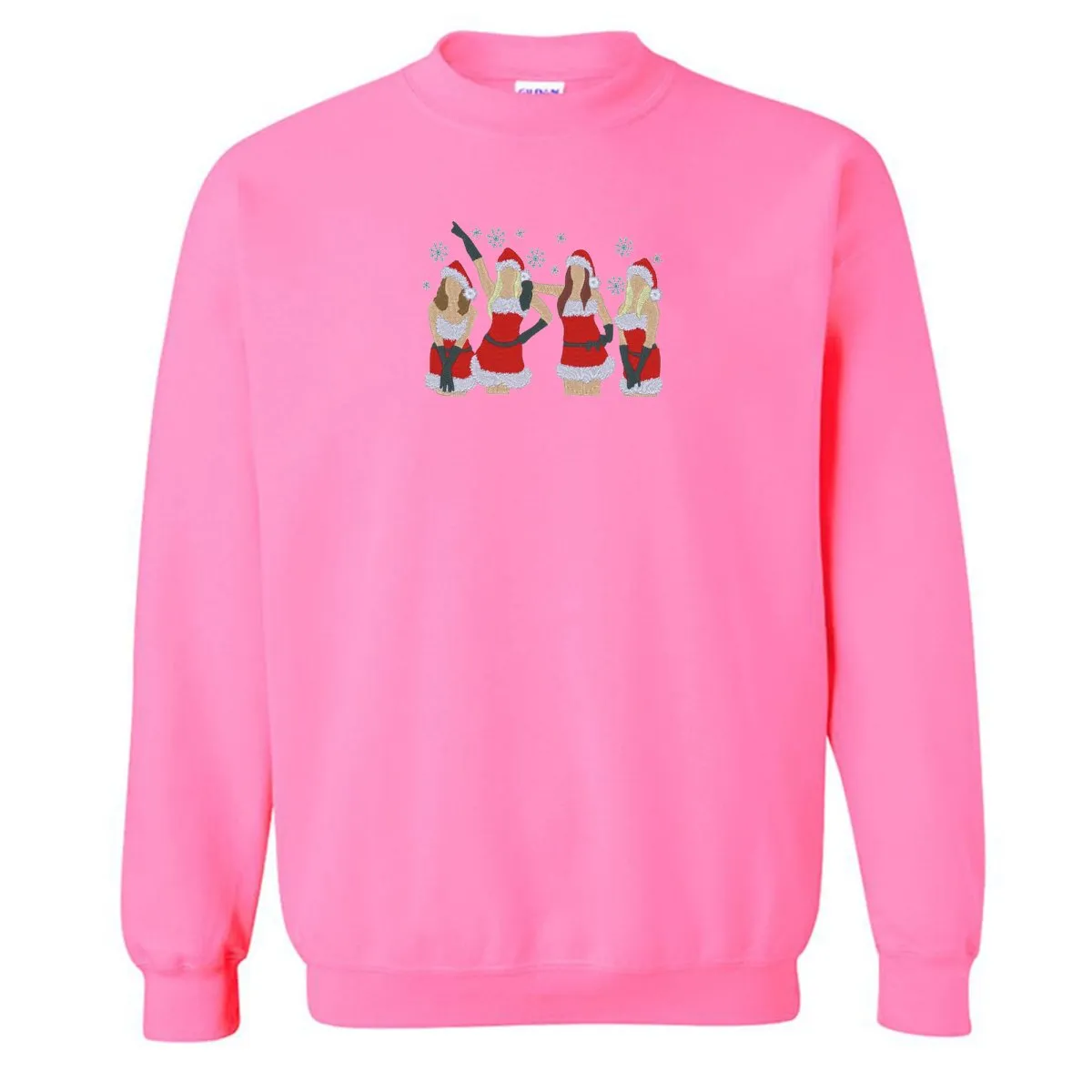 'Christmas Mean Girls' Embroidered Crewneck Sweatshirt