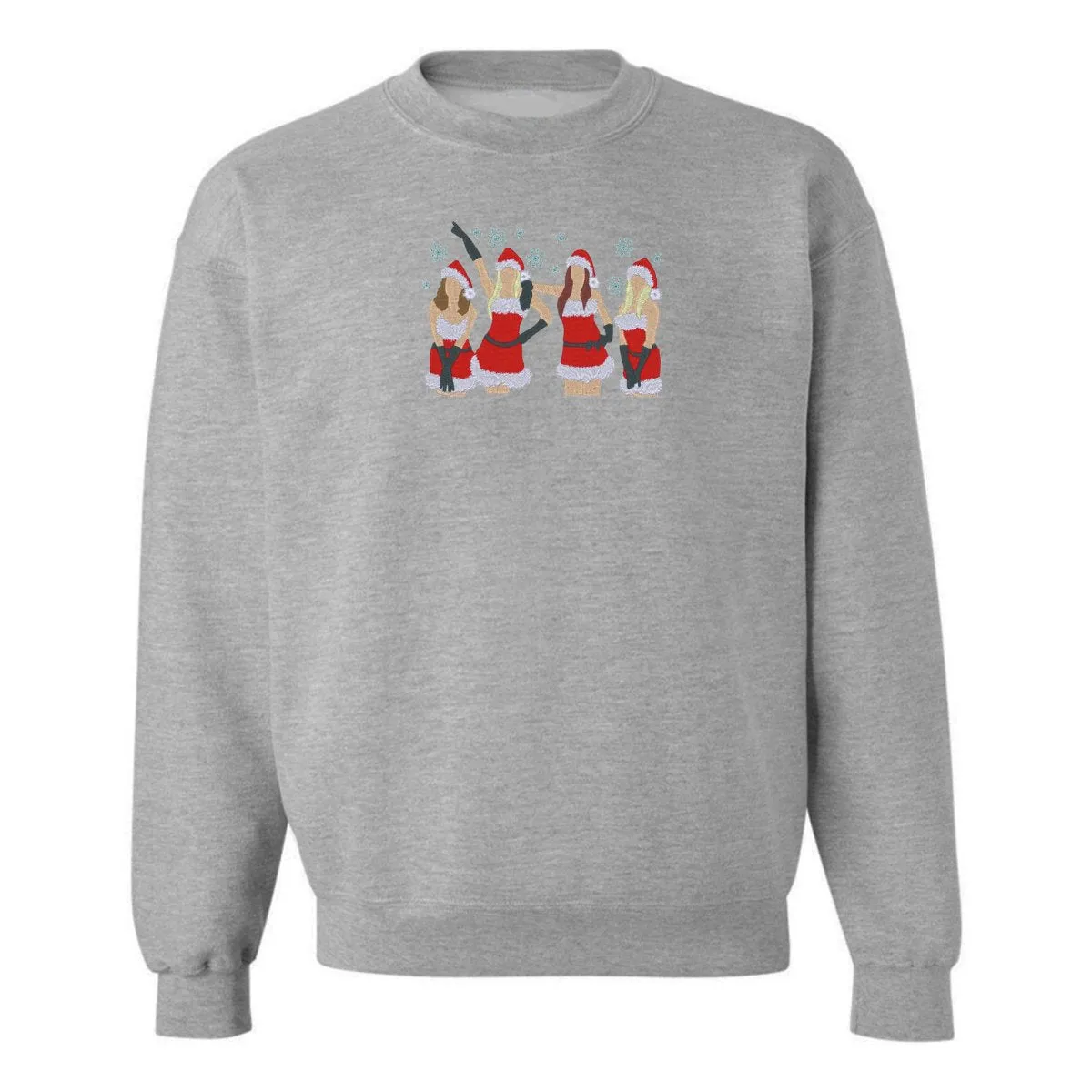 'Christmas Mean Girls' Embroidered Crewneck Sweatshirt