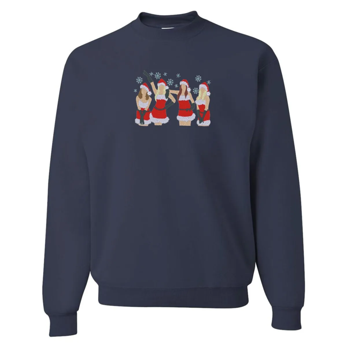 'Christmas Mean Girls' Embroidered Crewneck Sweatshirt