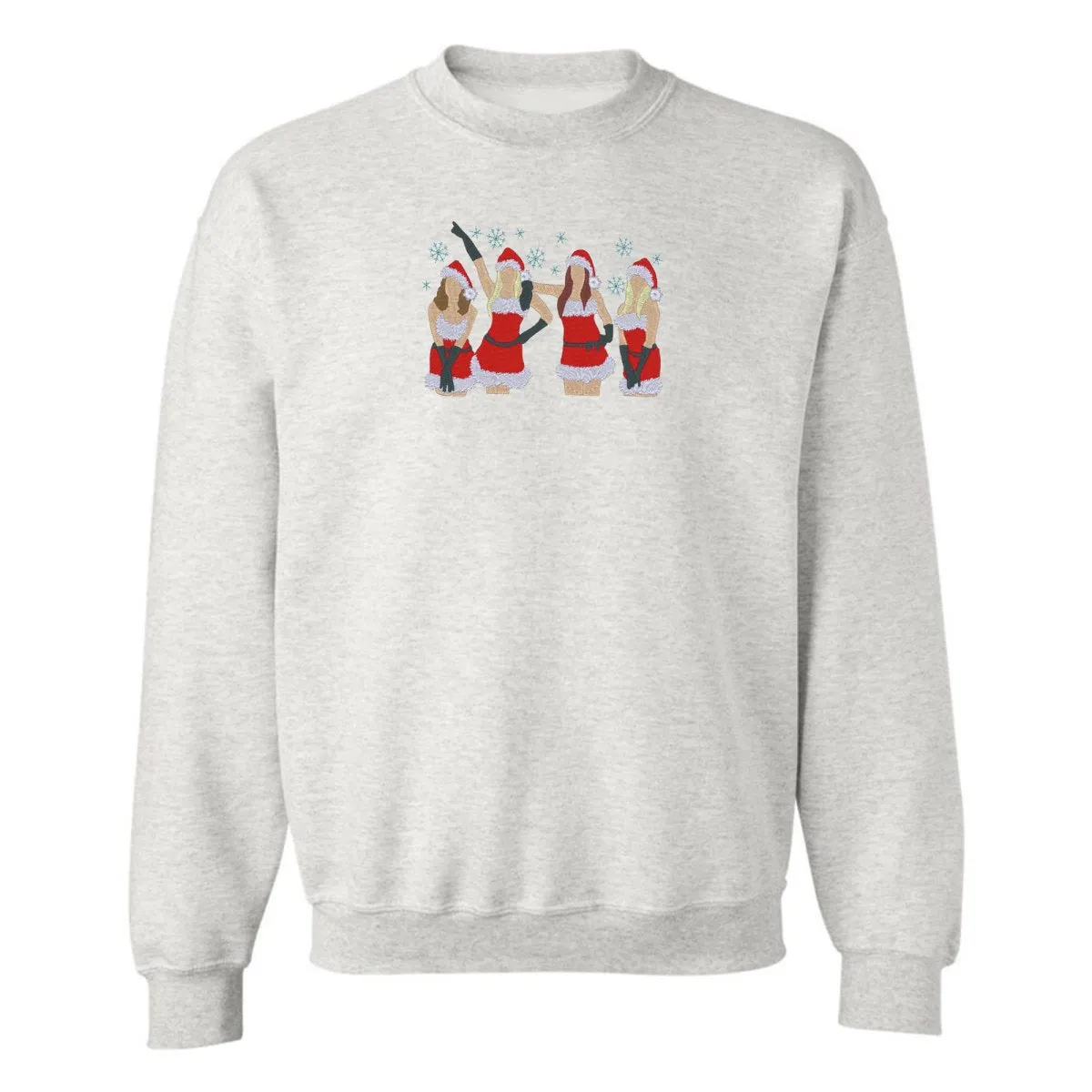 'Christmas Mean Girls' Embroidered Crewneck Sweatshirt