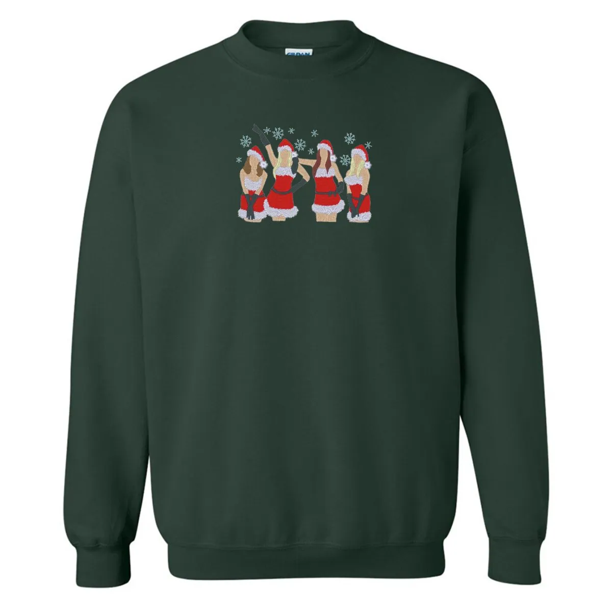 'Christmas Mean Girls' Embroidered Crewneck Sweatshirt