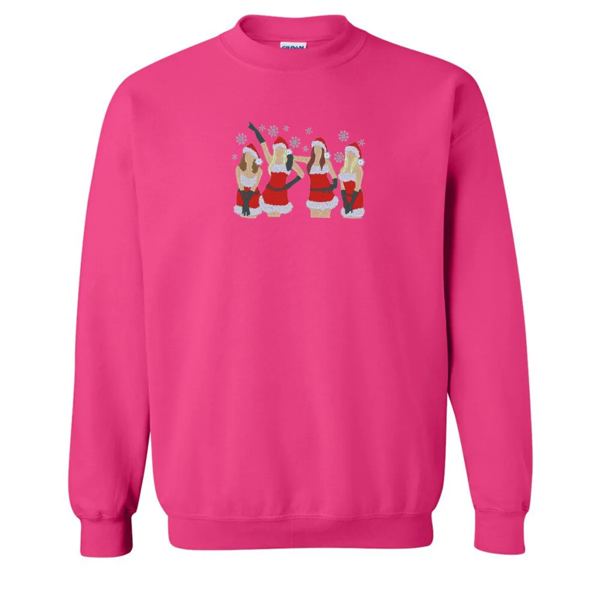 'Christmas Mean Girls' Embroidered Crewneck Sweatshirt