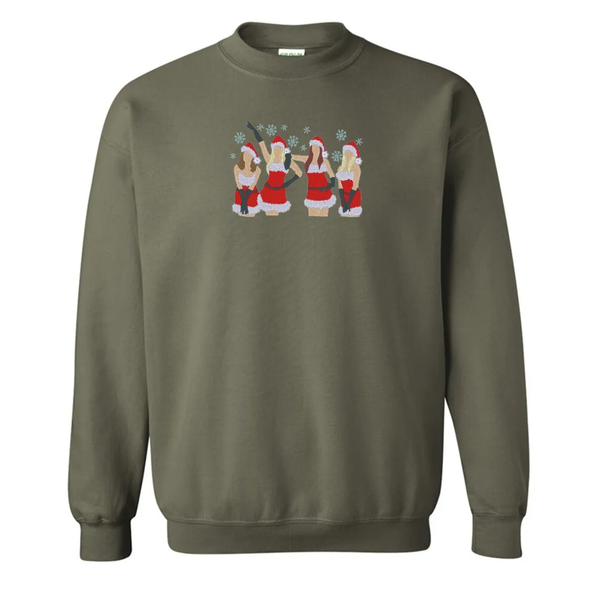 'Christmas Mean Girls' Embroidered Crewneck Sweatshirt