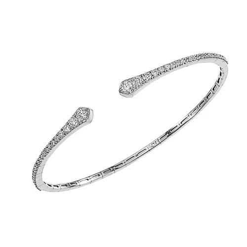 DA Gold Split Cuff Graduated Diamond Bangle