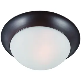 Essentials-585x 12 in. Flush Mount Light Bronze finish Frosted Glass