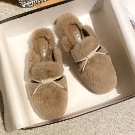 Fur Mule Slippers for Women