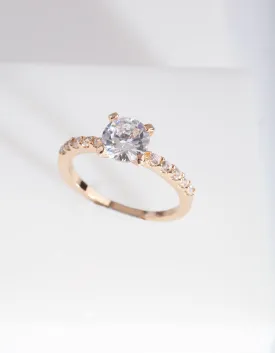 Gold Classic Engagement Style Ring