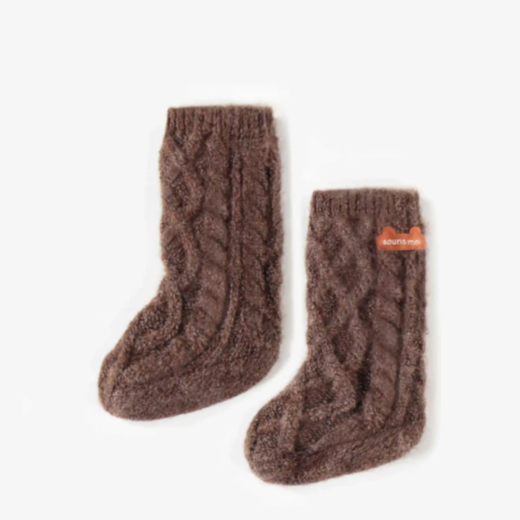 Knitted Slippers, Brown