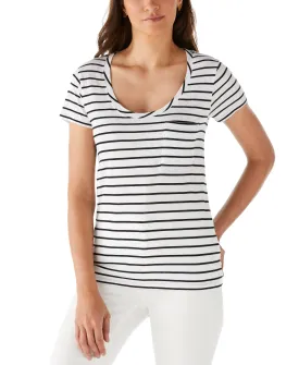 Petite Stripe Slub Tee