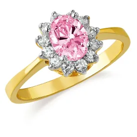 Pink Cluster Ring