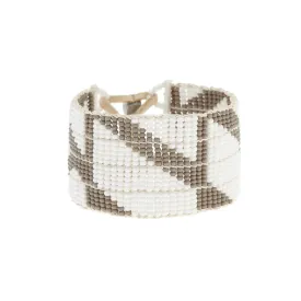 Rhombus Warrior Bracelet - GRAY/WHITE