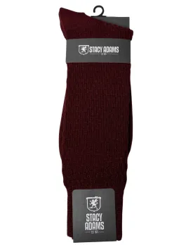 Stacy Adams Basket Weave Dress Socks - Burgundy