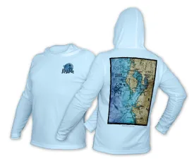 Tampa, FL / King Tide Blue Moon Chart Hoodie