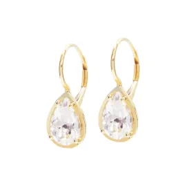 Tear Drop White Topaz Earrings