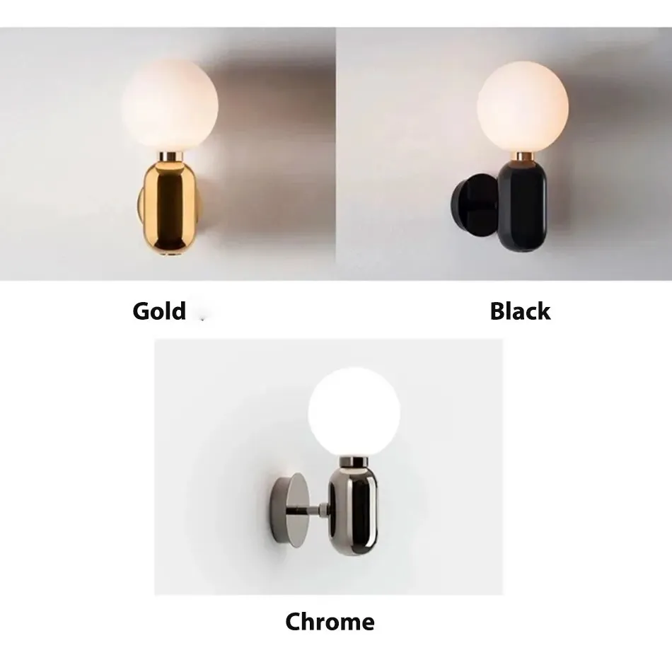 Thort Modern Style Luxury Black/Gold Metal Sconces