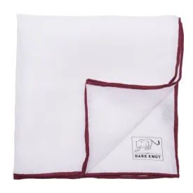 Tuxedo White Linen Pocket Square